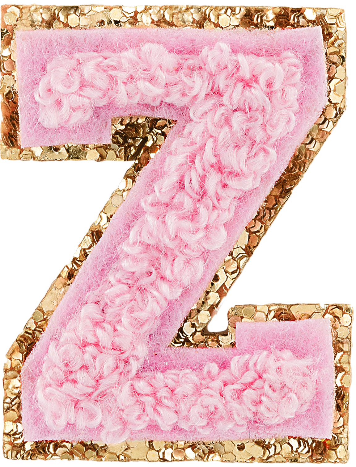 Flamingo Mini Glitter Varsity Letter Patch