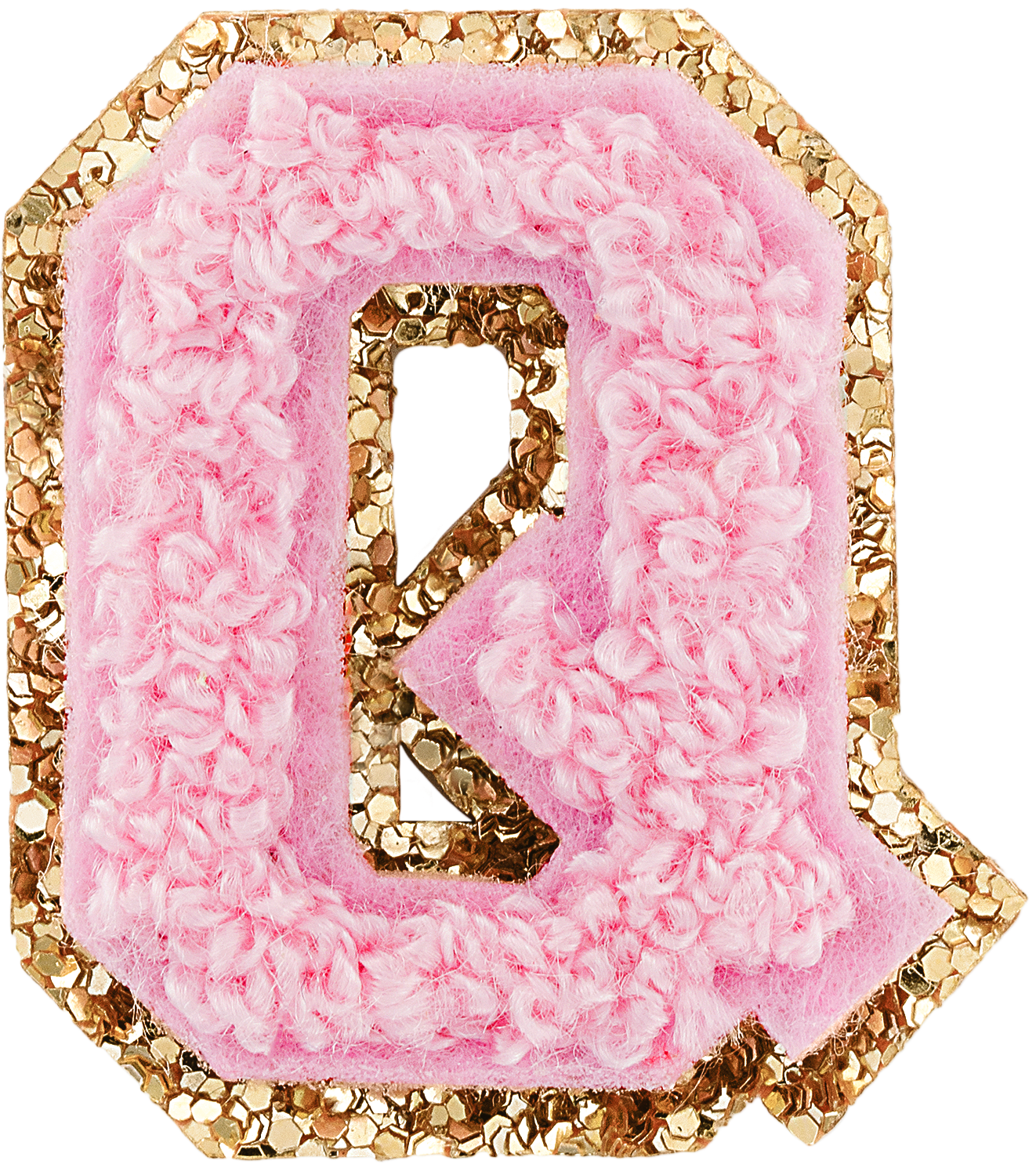 Flamingo Mini Glitter Varsity Letter Patch