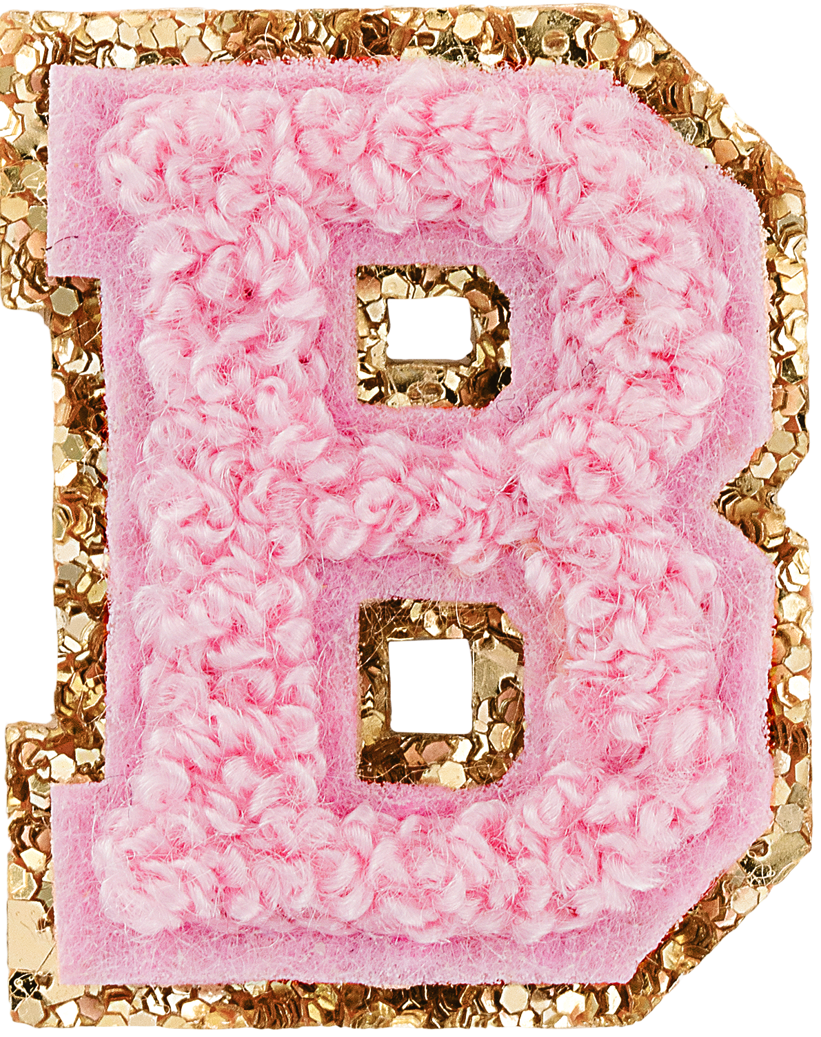 Flamingo Mini Glitter Varsity Letter Patch