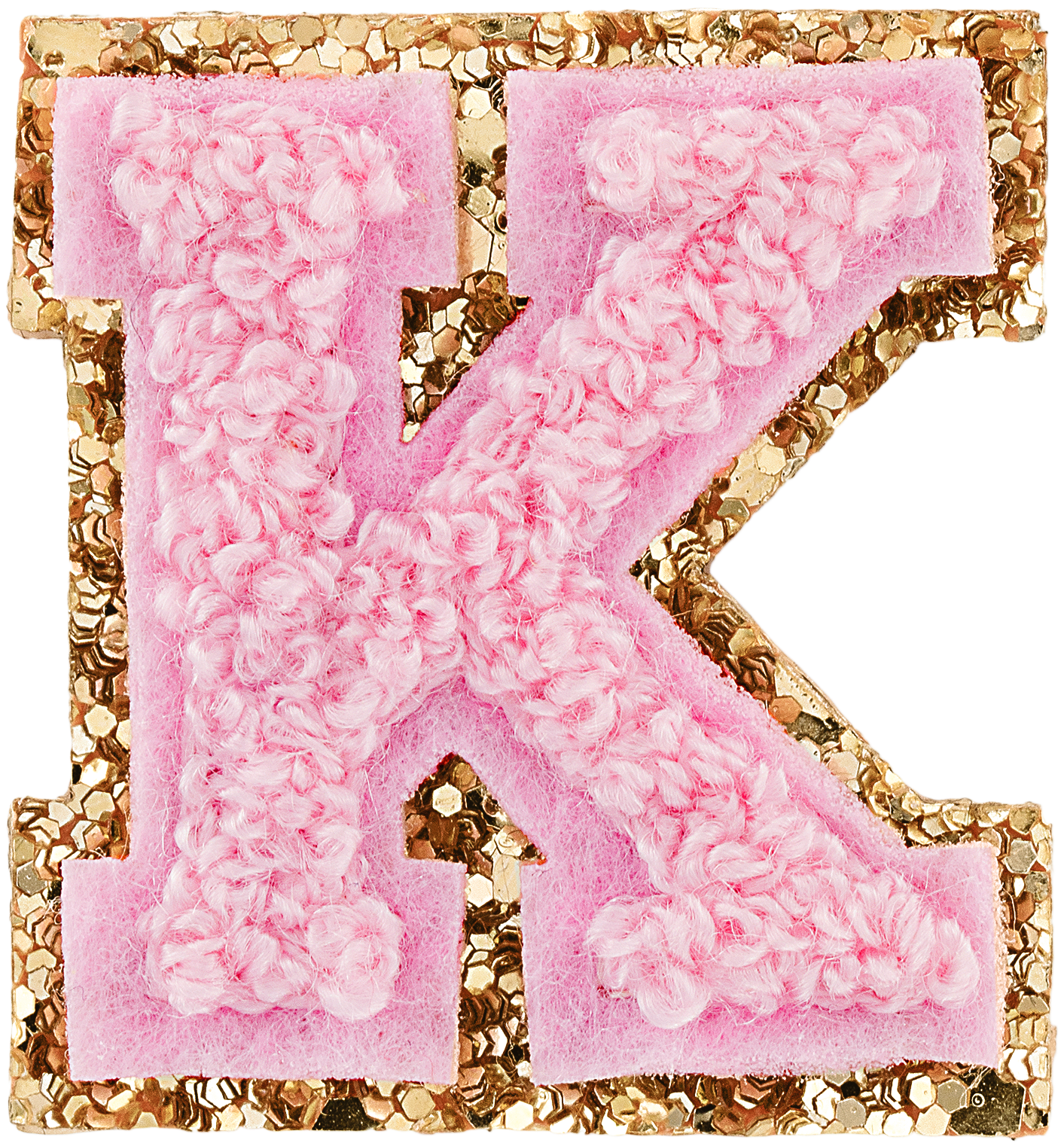 Flamingo Mini Glitter Varsity Letter Patch