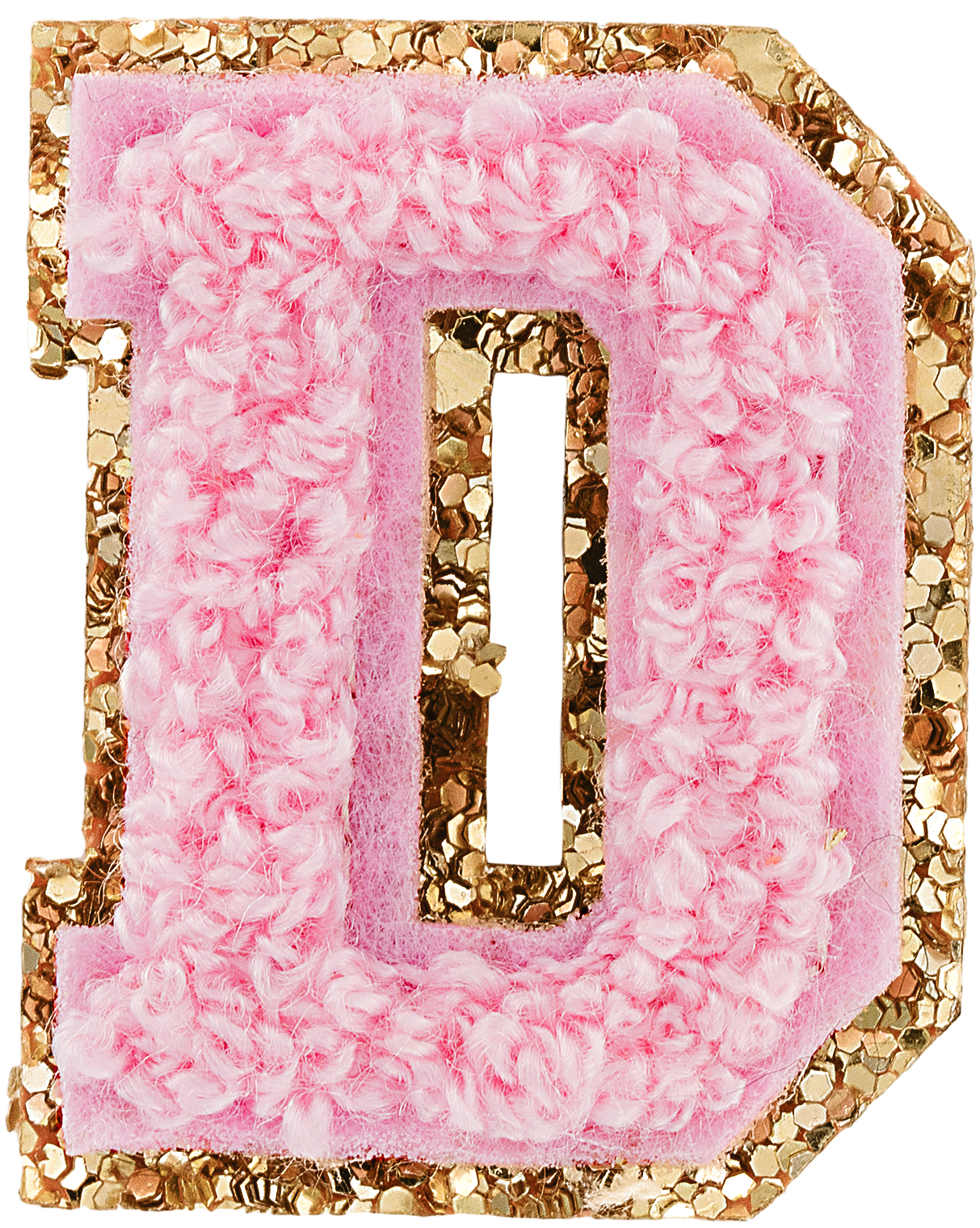 Flamingo Mini Glitter Varsity Letter Patch