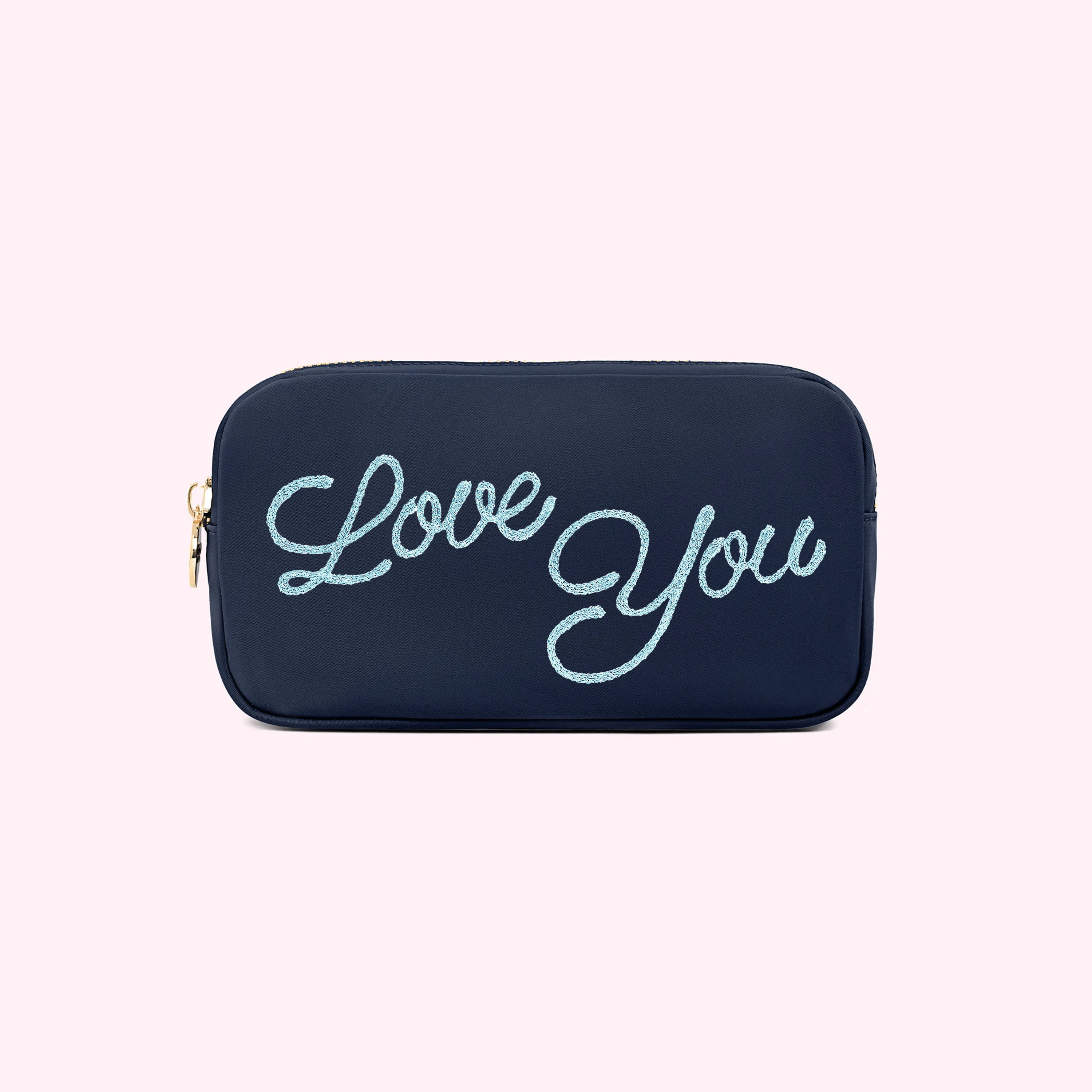 Hand Embroidered Custom 2 Word Small Pouch