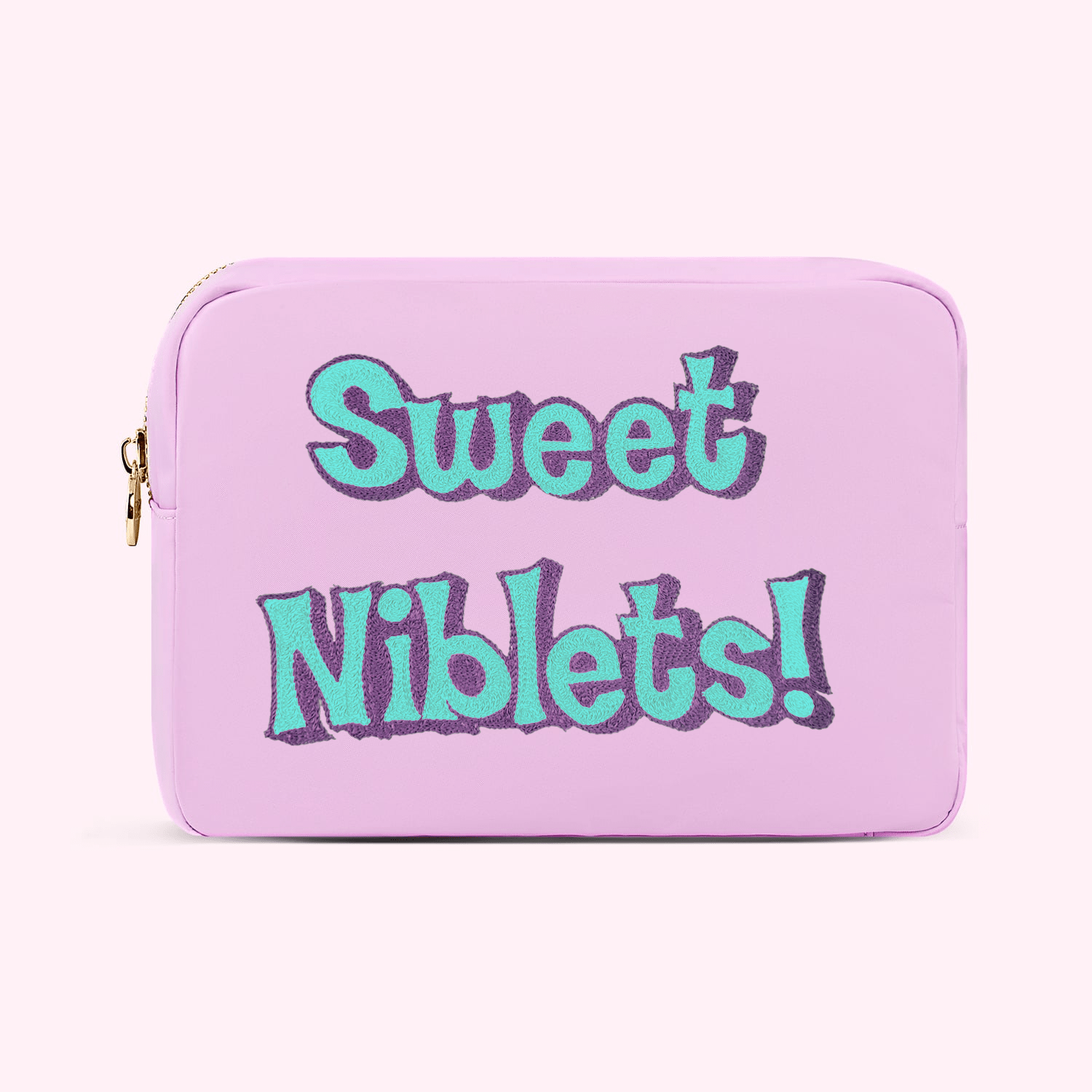 Hand Embroidered Sweet Niblets Large Pouch - Stoney Clover Lane