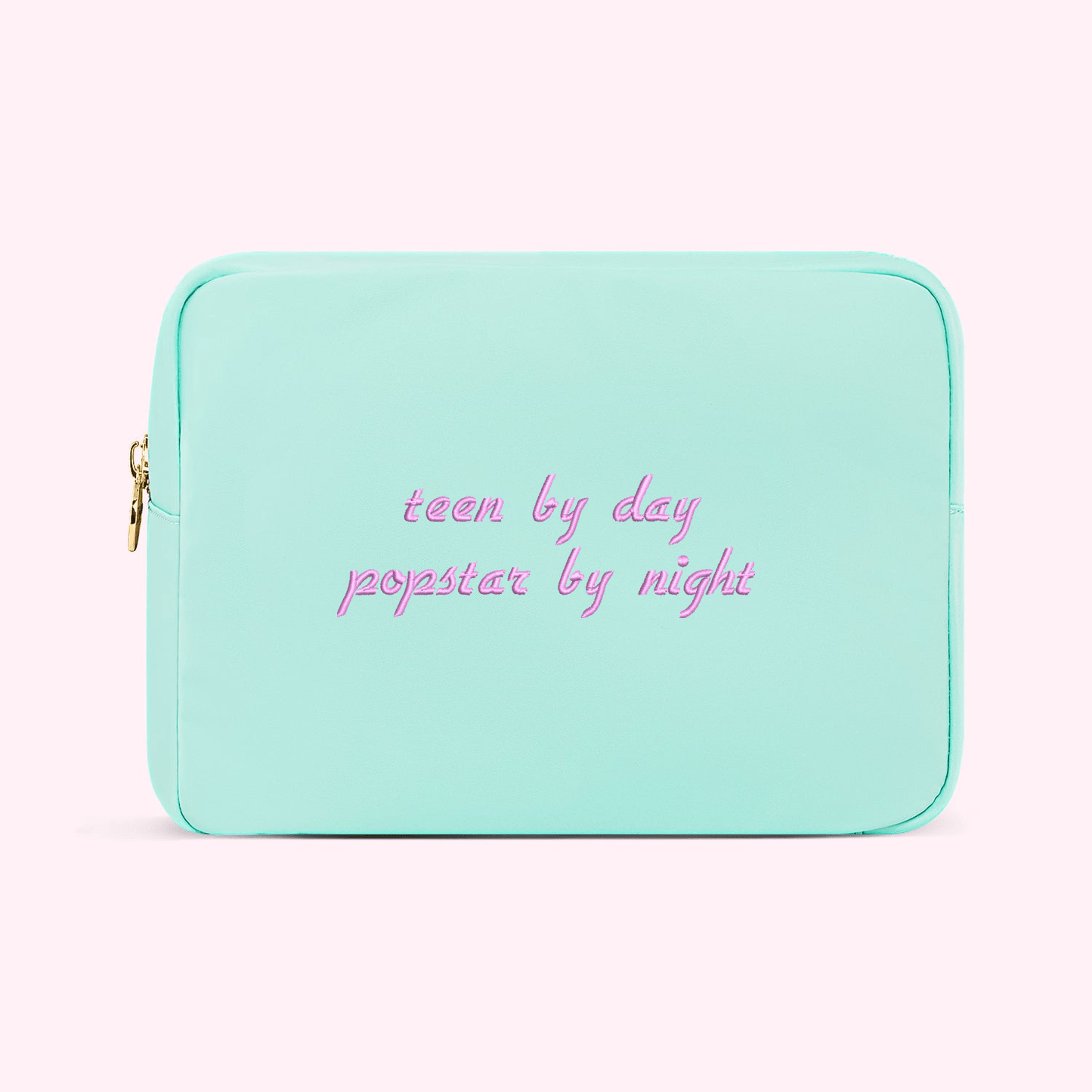 Embroidered Teen By Day Popstar By Night Large Pouch - Stoney Clover Lane