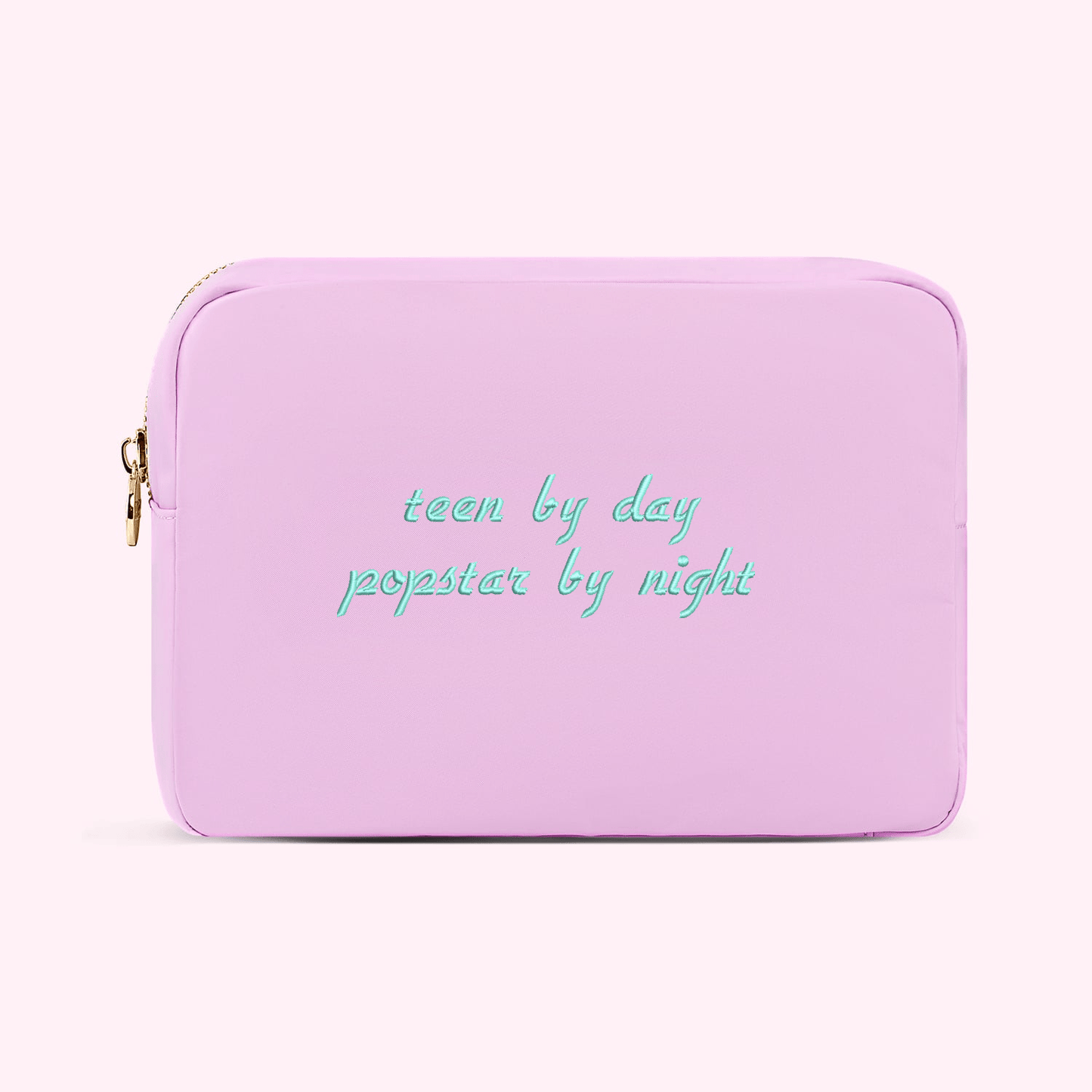 Embroidered Teen By Day Popstar By Night Large Pouch - Stoney Clover Lane
