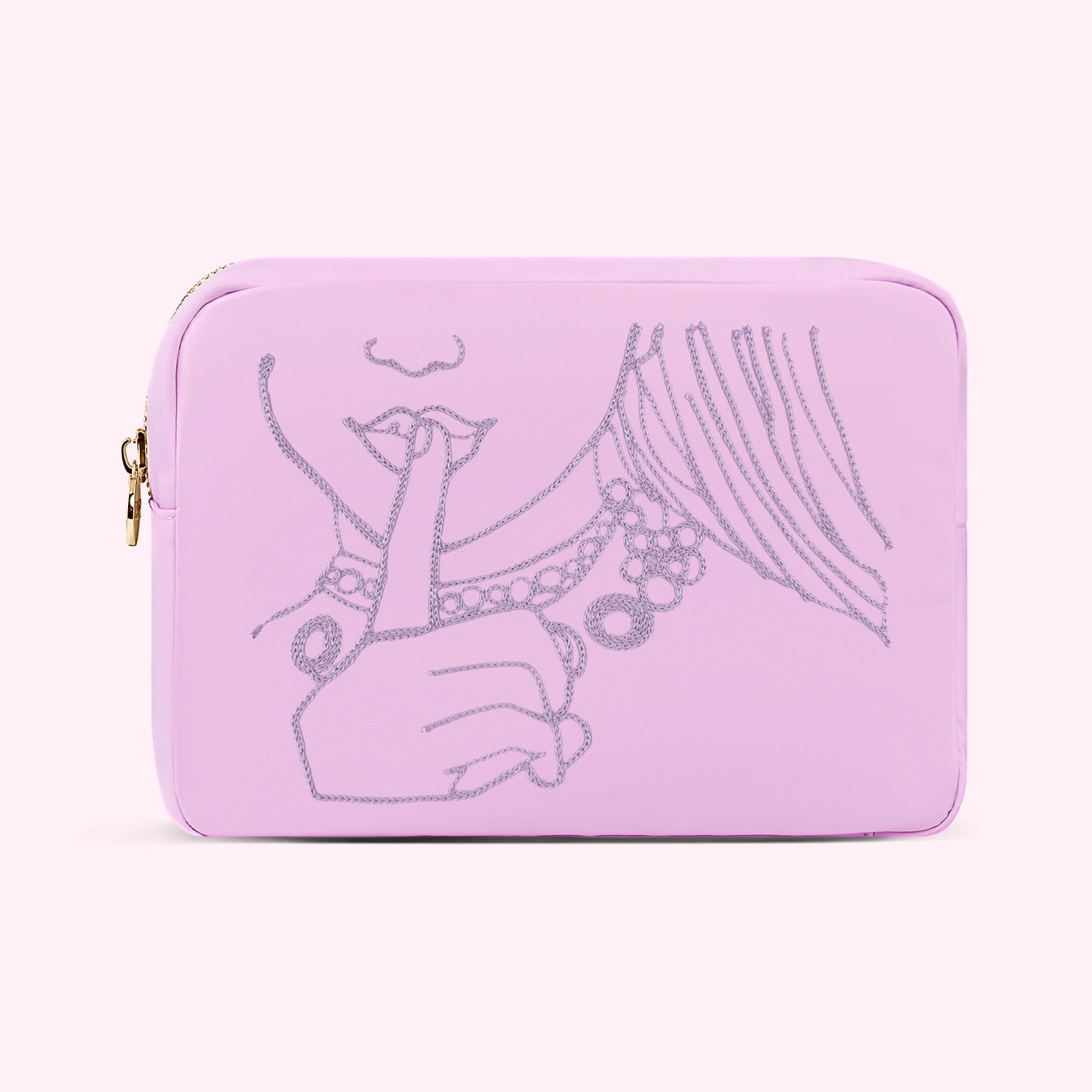 Hand Embroidered Hannah Montana Large Pouch - Stoney Clover Lane