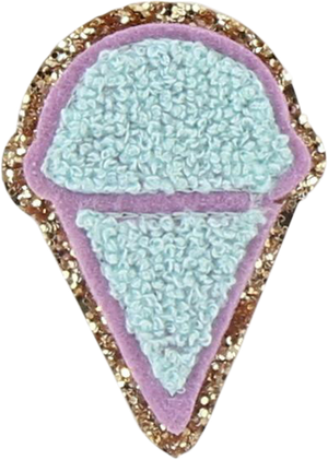 Glitter Ice Cream Cone Patch