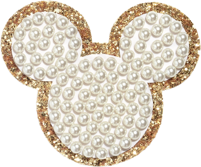 Disney Mickey Mouse Small Glitter Pearl Patch