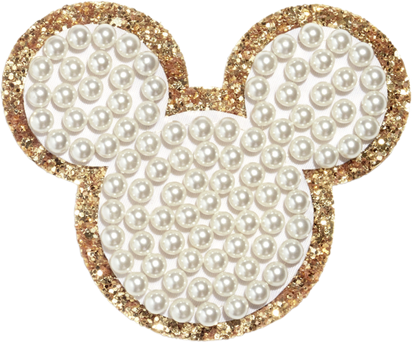 Disney Mickey Mouse Small Glitter Pearl Patch - Main Image