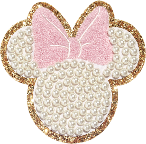 MARK & LONA x Disney ディズニーコラボ　カシミヤ　スワロ Disney Minnie Mouse Large Glitter Pearl Patch