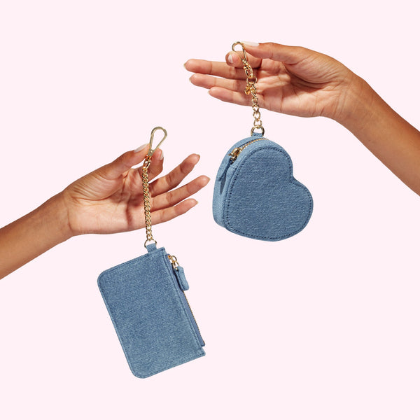 Denim Keychain Wallet Customizable Stoney Clover Lane