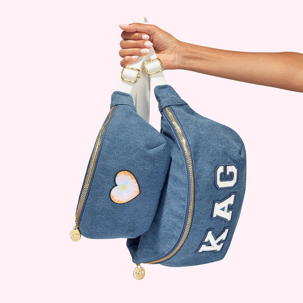 Denim fanny pack wholesale outlet