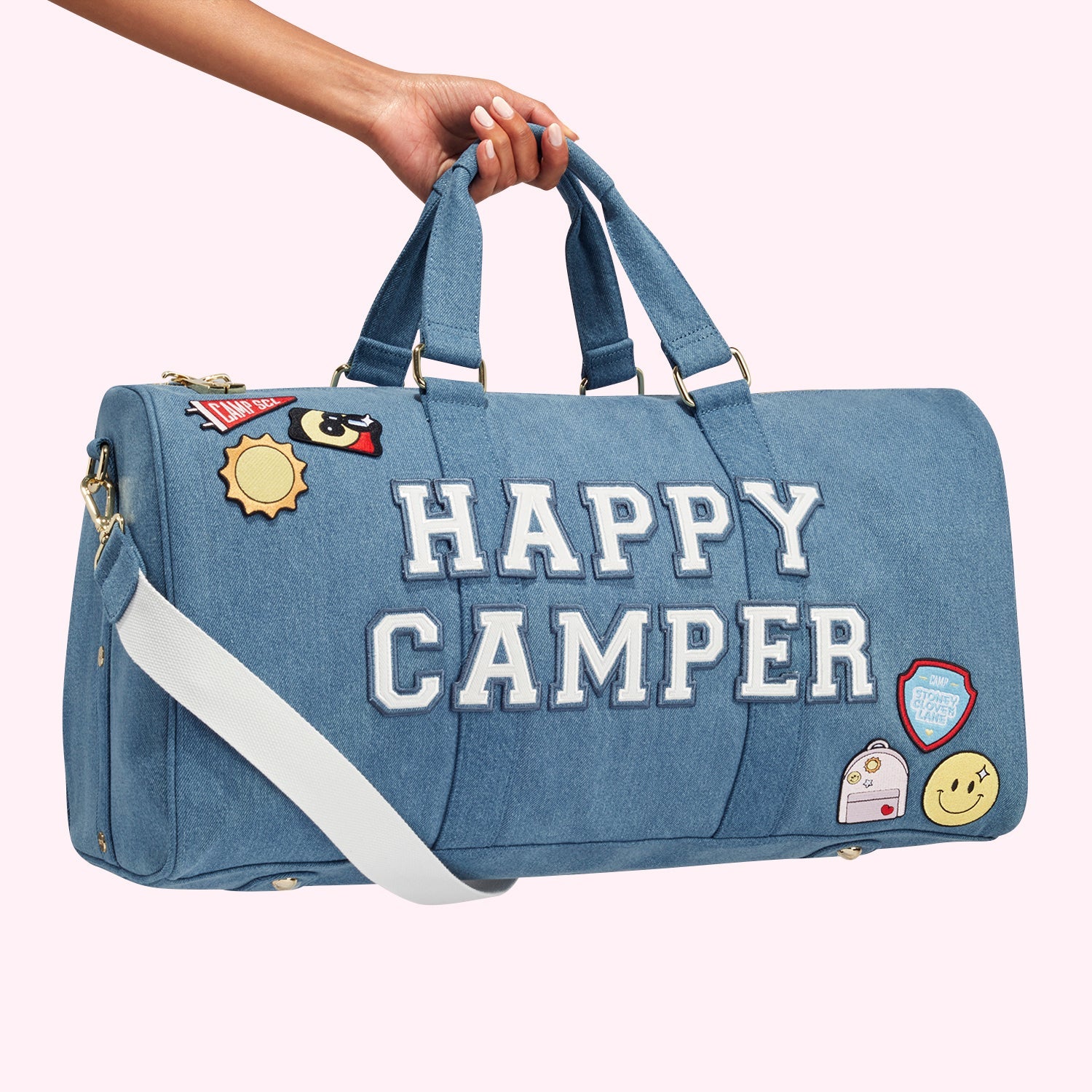 Denim weekender bag outlet