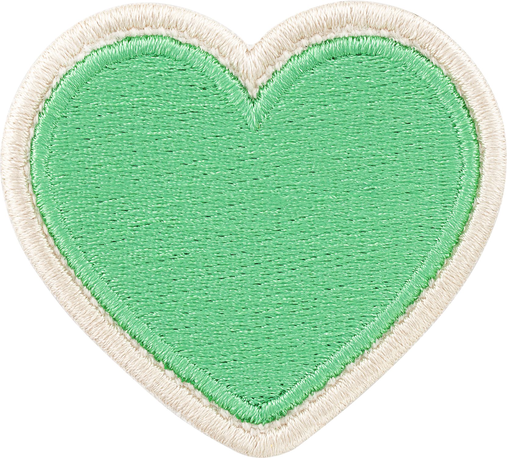 Avocado Rolled Embroidery Heart Patch