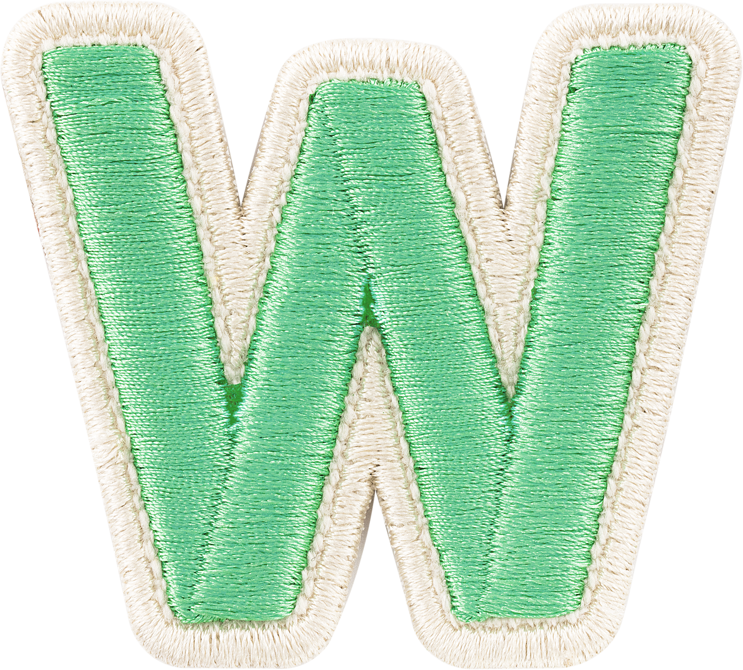 Avocado Rolled Embroidery Letter Patches