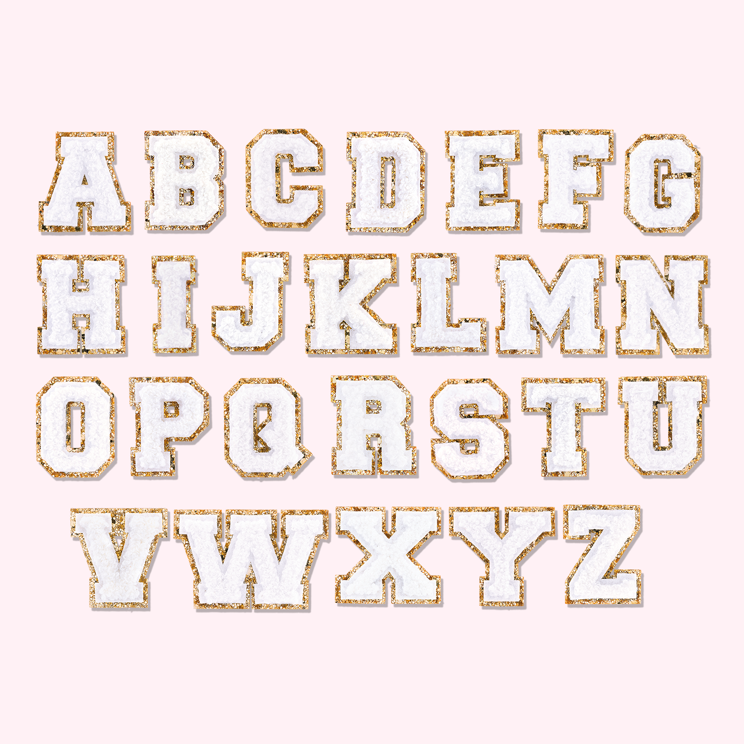 Mini Glitter Varsity Letter Patch