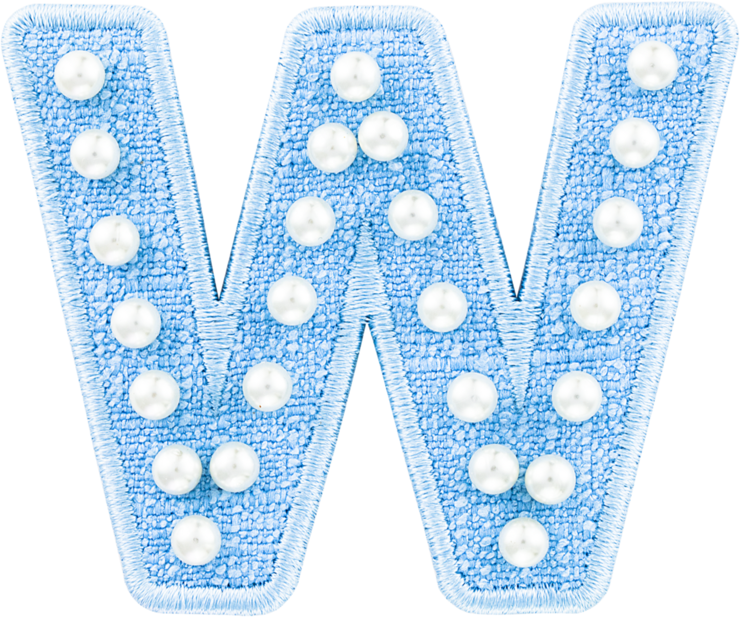 Blue Pearl Letter Patch