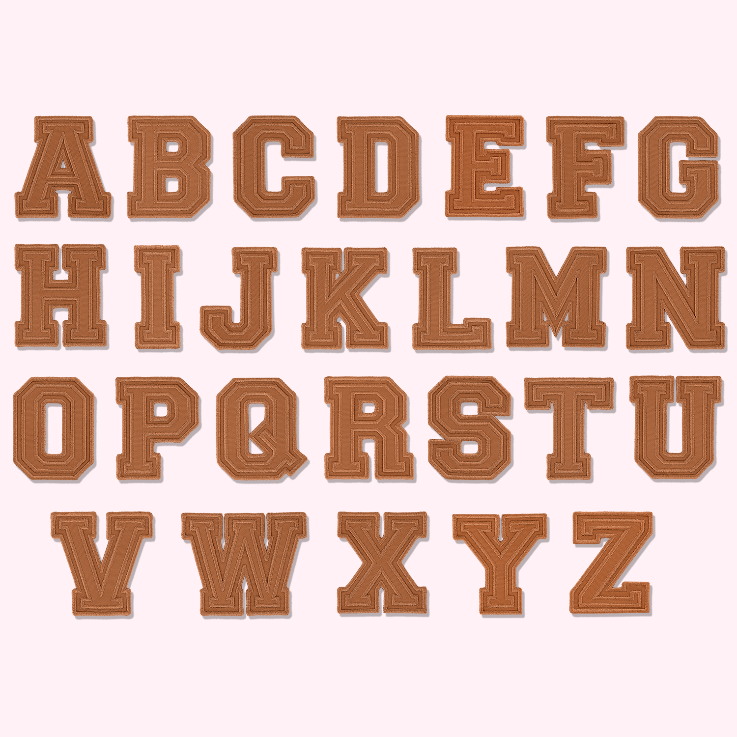 Camel Varsity Nylon Letter Patch