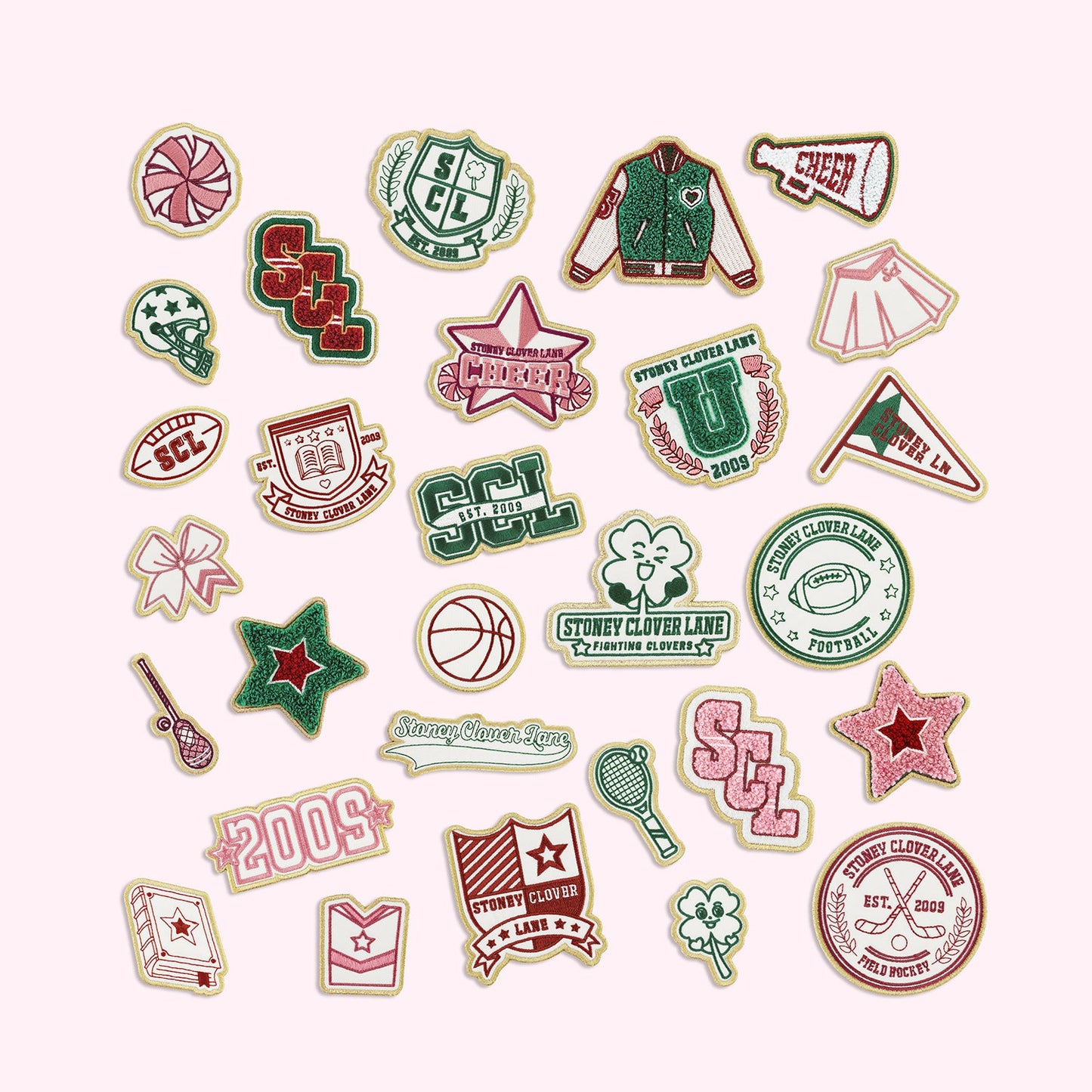 Varsity Star Patch Pink/Red