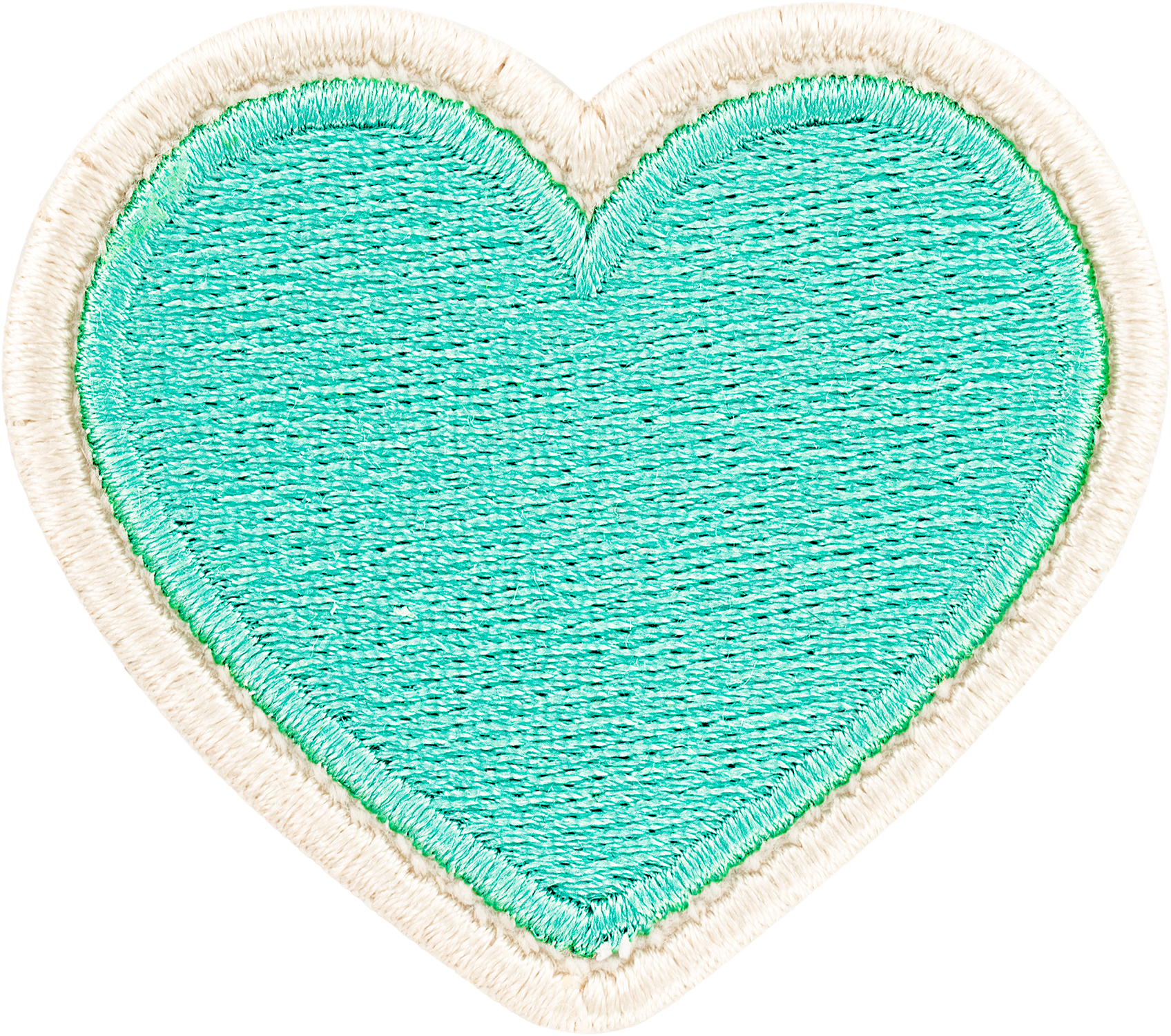 Cotton Candy Rolled Embroidery Heart Patch