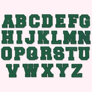 Emerald Varsity Nylon Letter Patch
