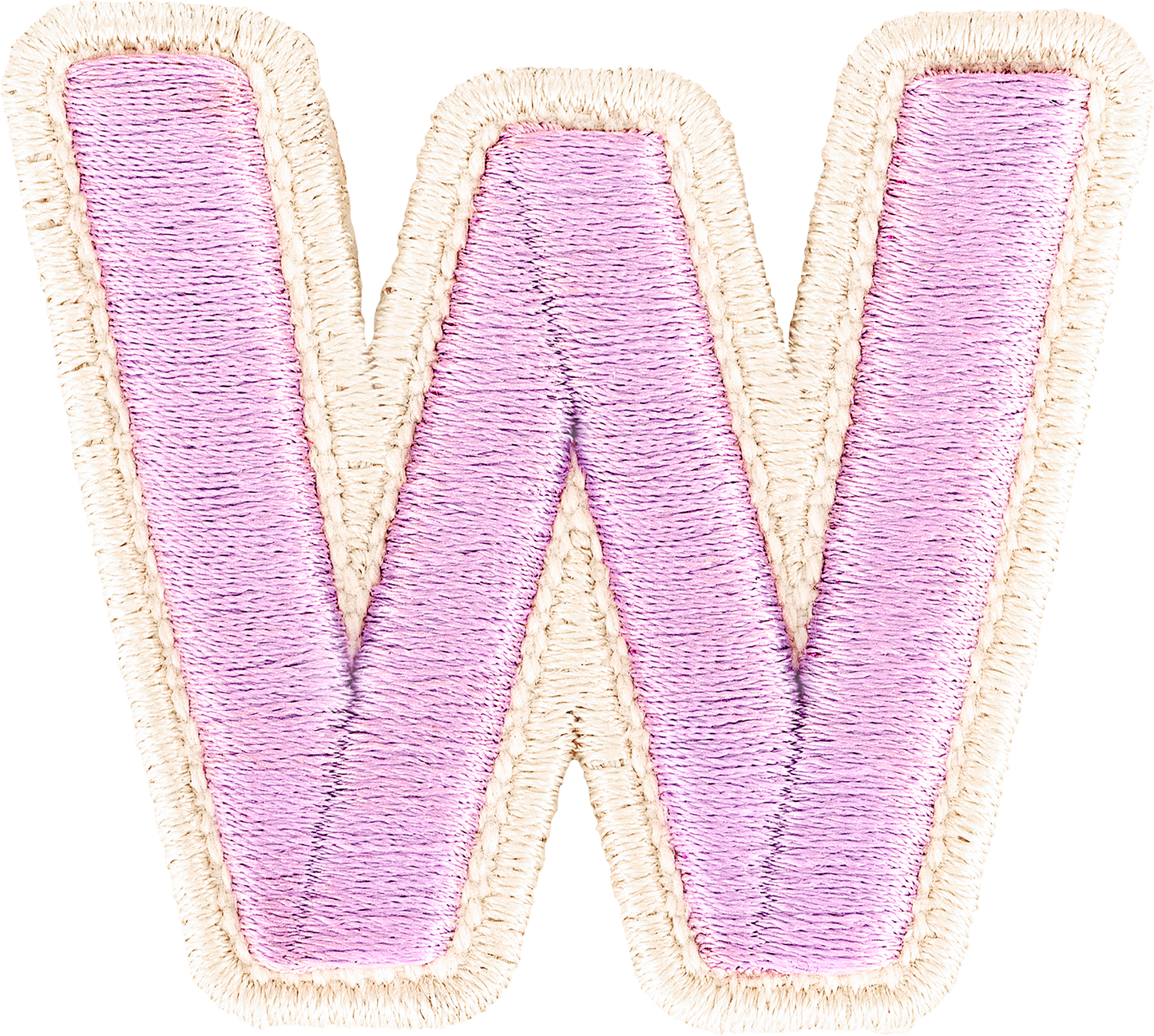 Grape Rolled Embroidery Letter Patches