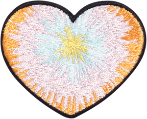 Tie Dye Heart Patch