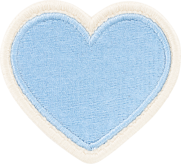 Stoney Clover Lane- Rolled Embroidery Heart Patch