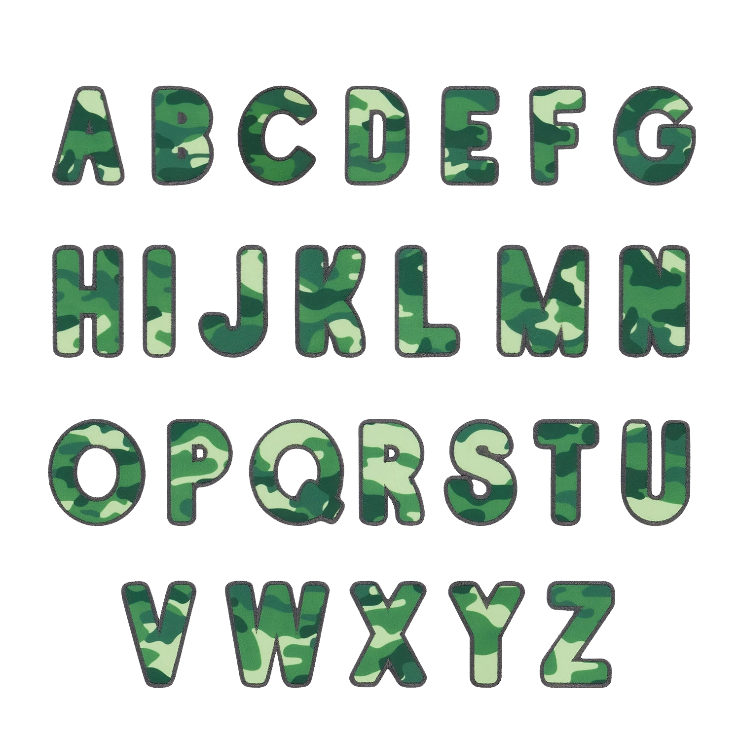 Camo Letter Patches