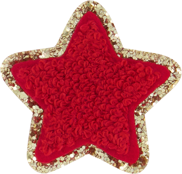 Ruby Glitter Varsity Star