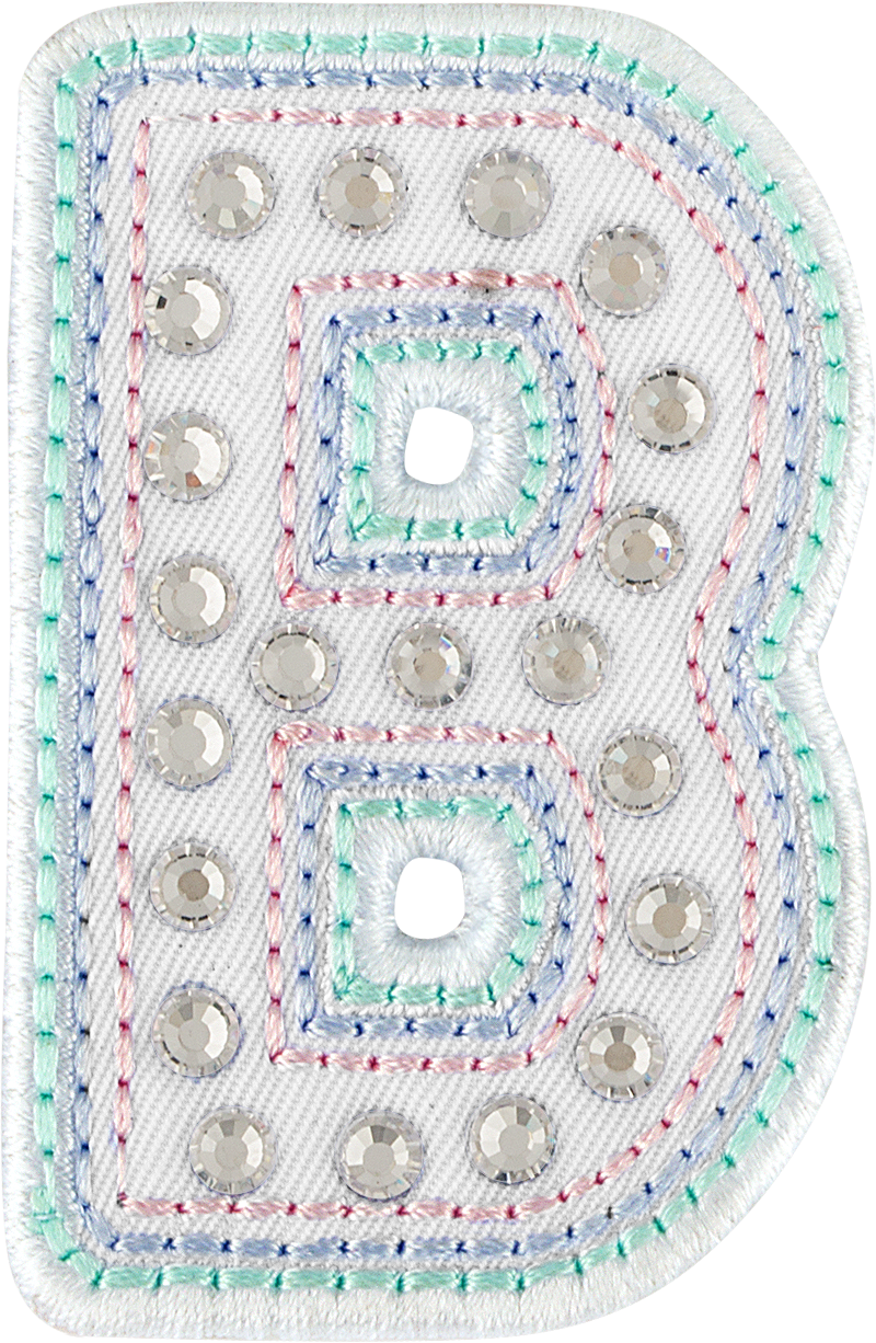 Crystal Pastel Letter Patch