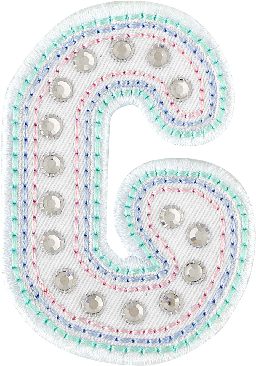 Crystal Pastel Letter Patch