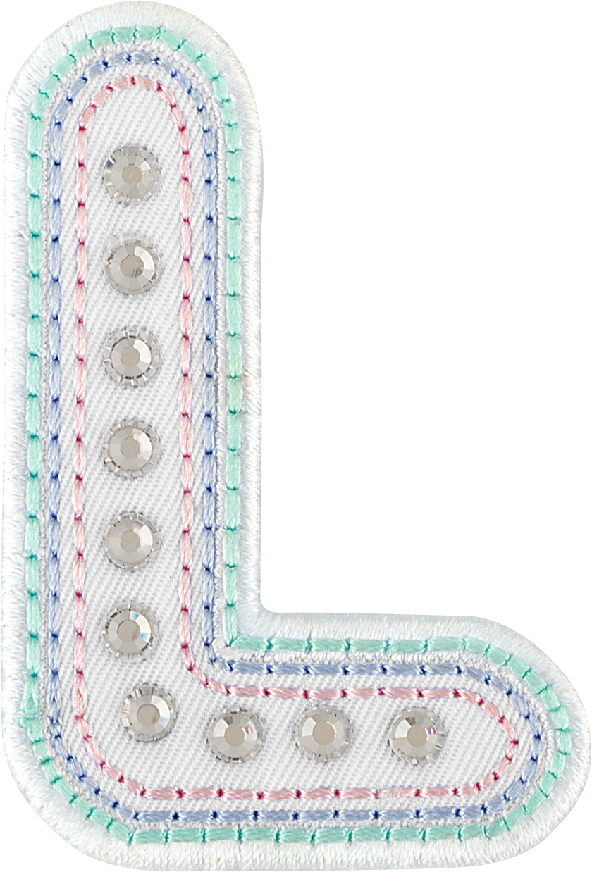 Crystal Pastel Letter Patch