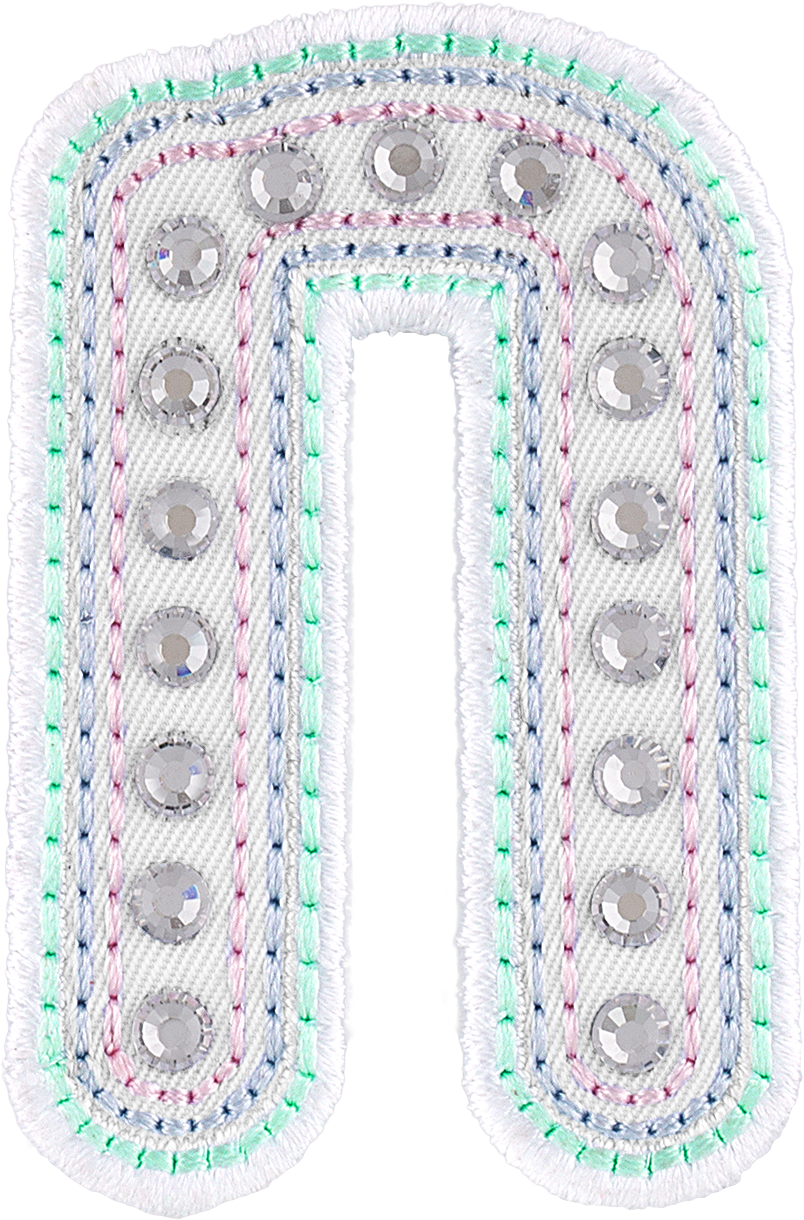 Crystal Pastel Letter Patch