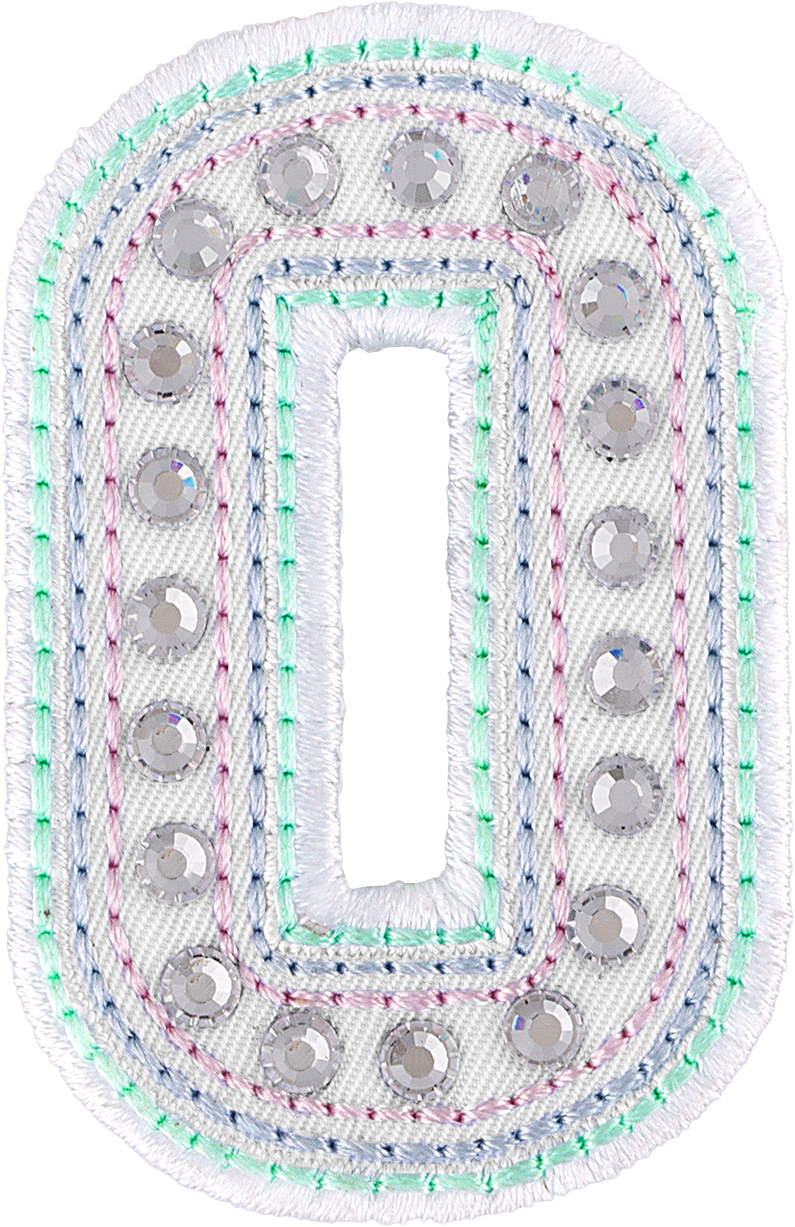 Crystal Pastel Letter Patch