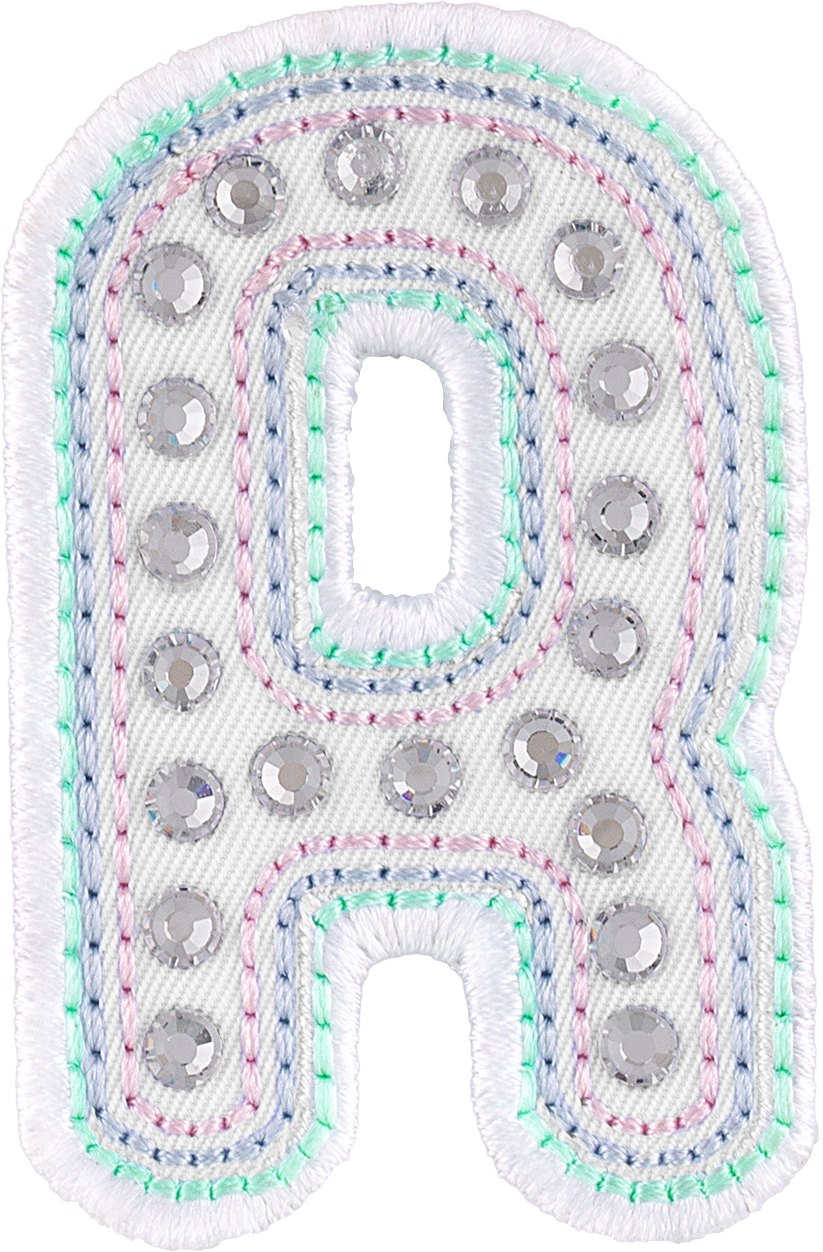 Crystal Pastel Letter Patch