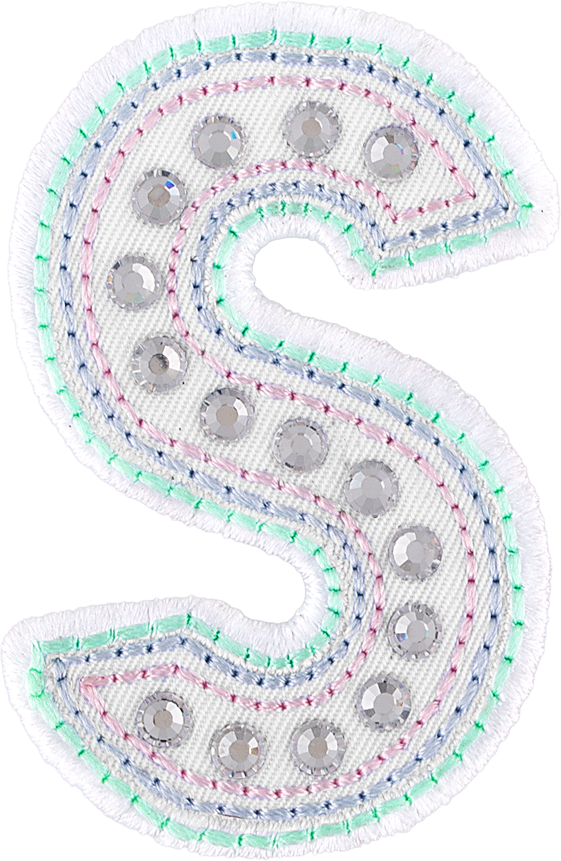 Crystal Pastel Letter Patch