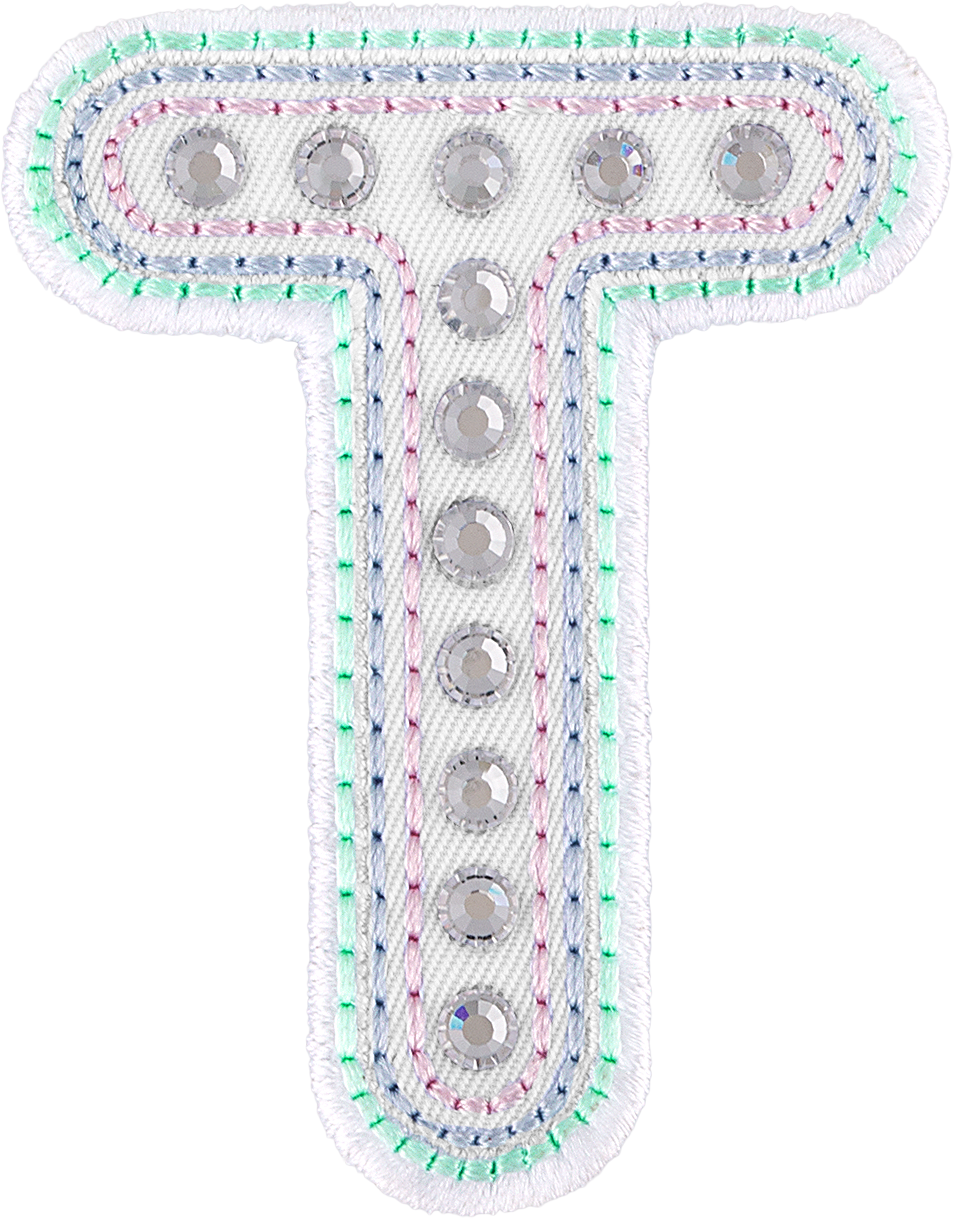 Crystal Pastel Letter Patch