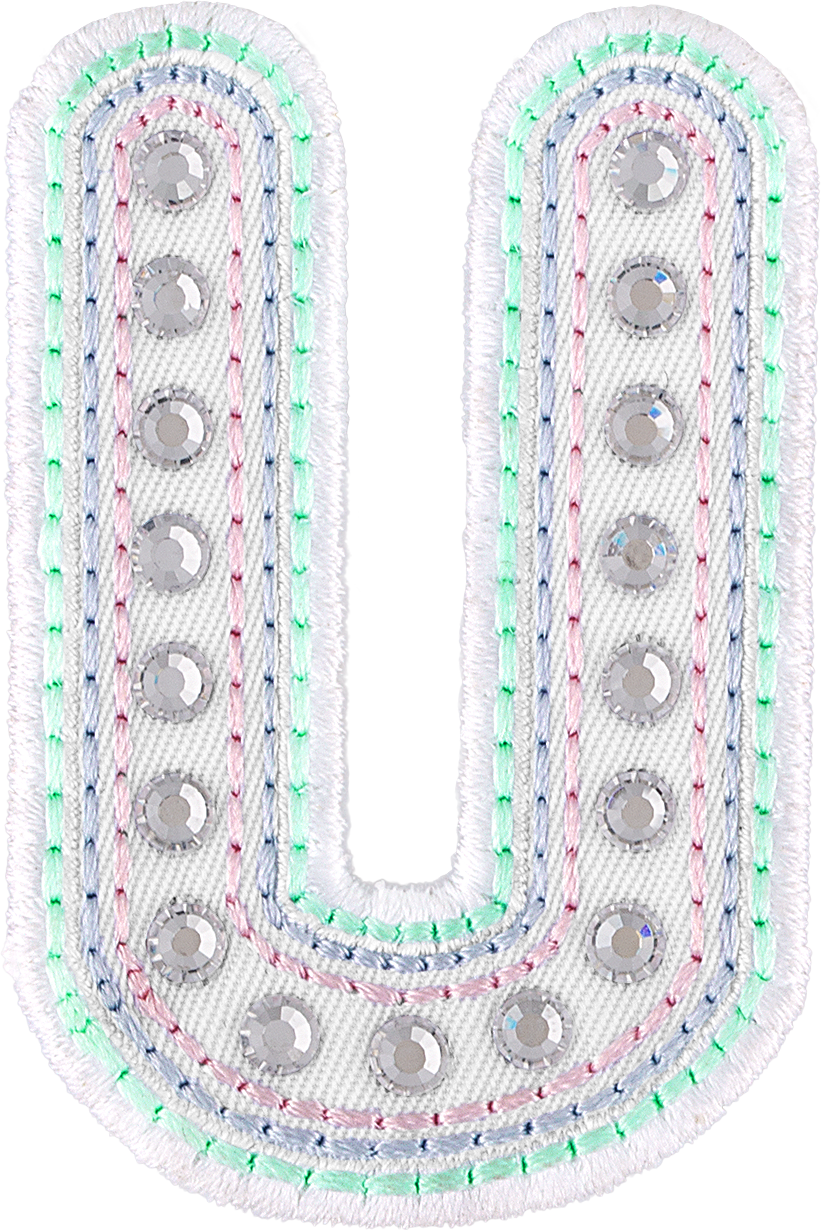 Crystal Pastel Letter Patch