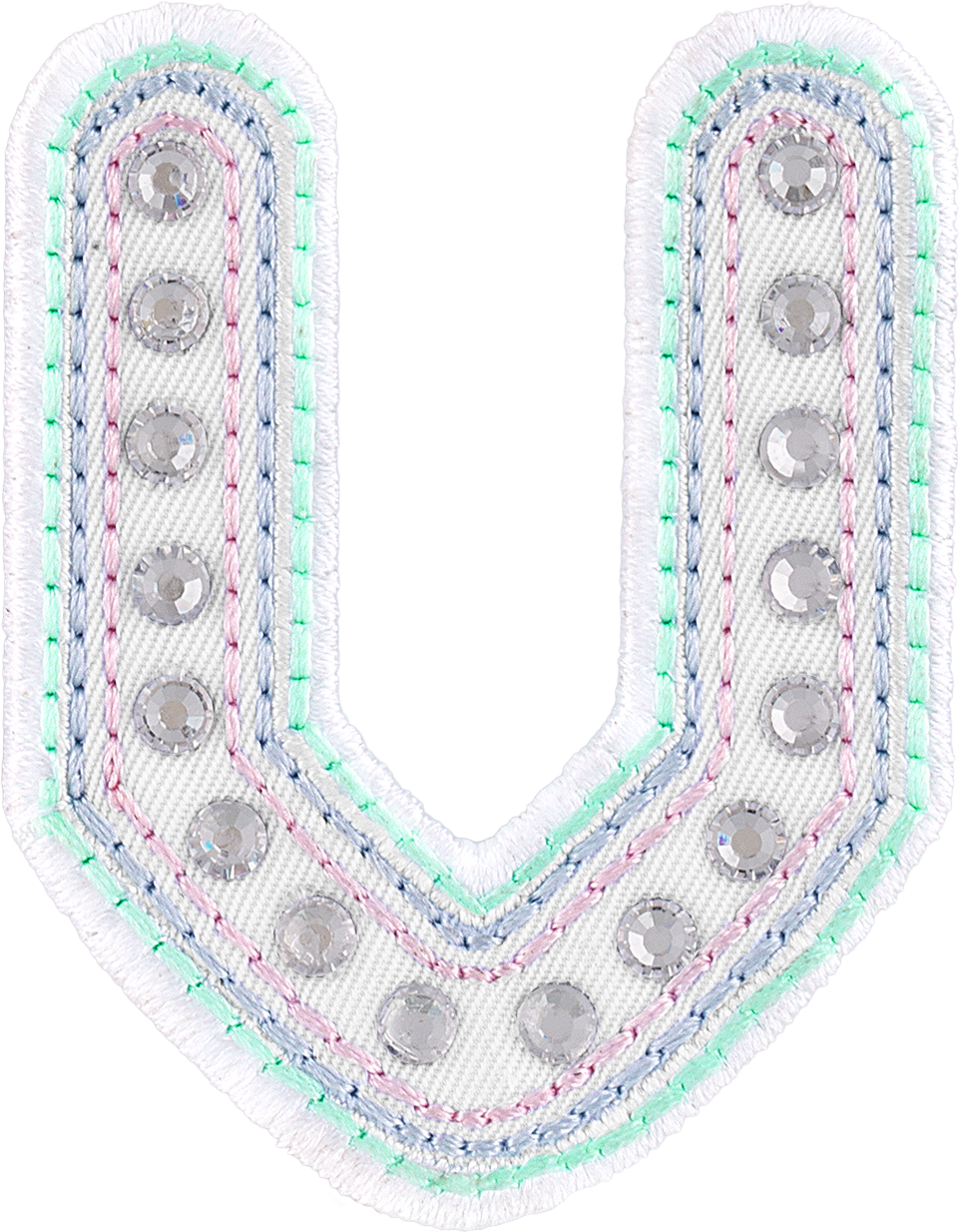 Crystal Pastel Letter Patch
