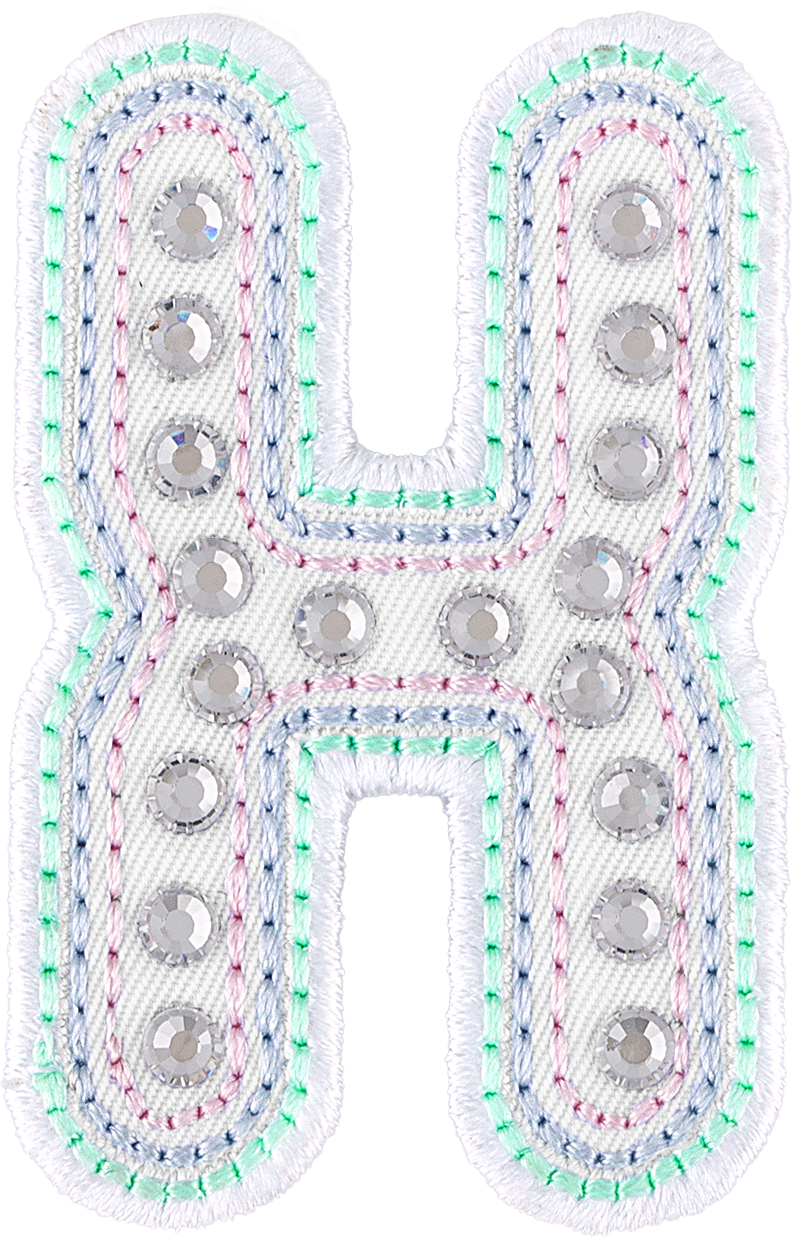 Crystal Pastel Letter Patch