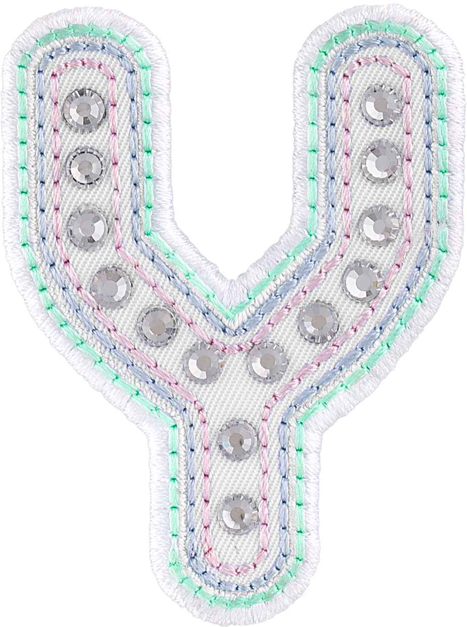 Crystal Pastel Letter Patch