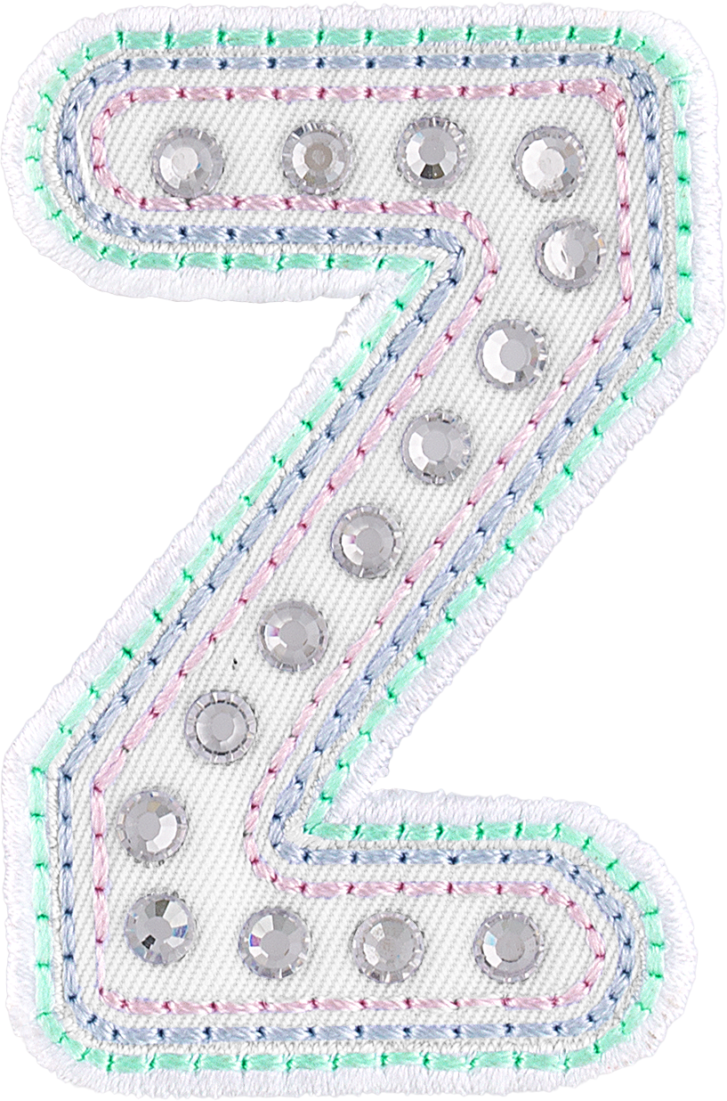 Crystal Pastel Letter Patch