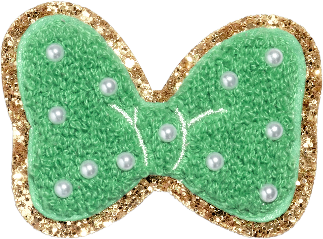 Avocado Disney Minnie Mouse Pearl Bow Patch