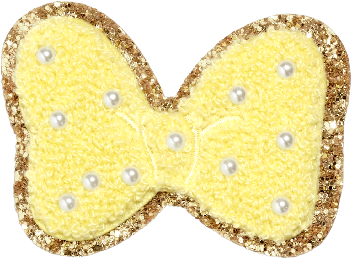 Banana Disney Minnie Mouse Pearl Bow Patch