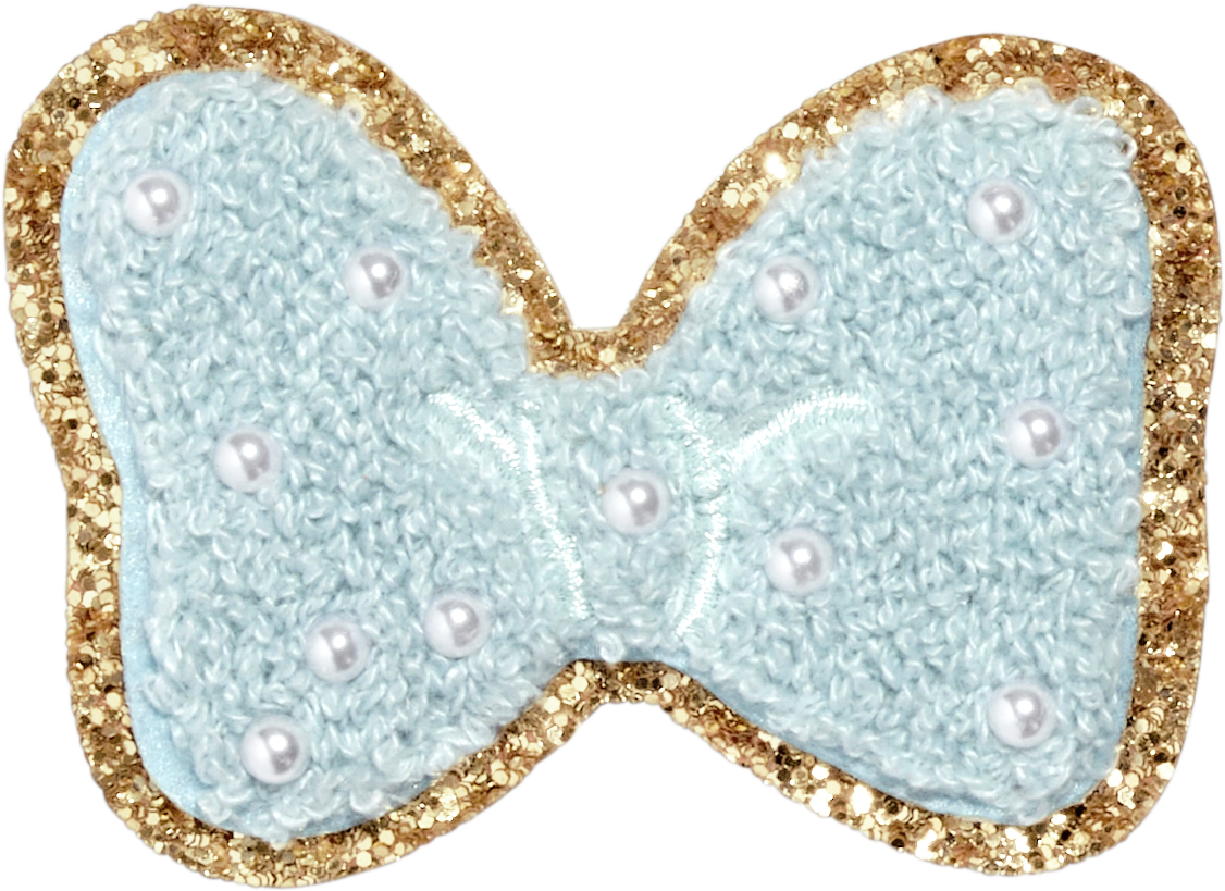 Sky Disney Minnie Mouse Pearl Bow Patch