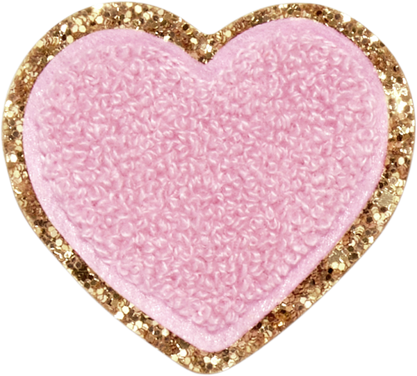 Flamingo Glitter Heart Patch Embroidered Patch Stoney Clover Lane