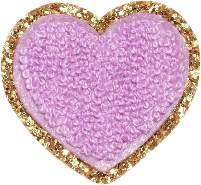 Grape Glitter Heart Patch | Embroidered Patch - Stoney Clover Lane