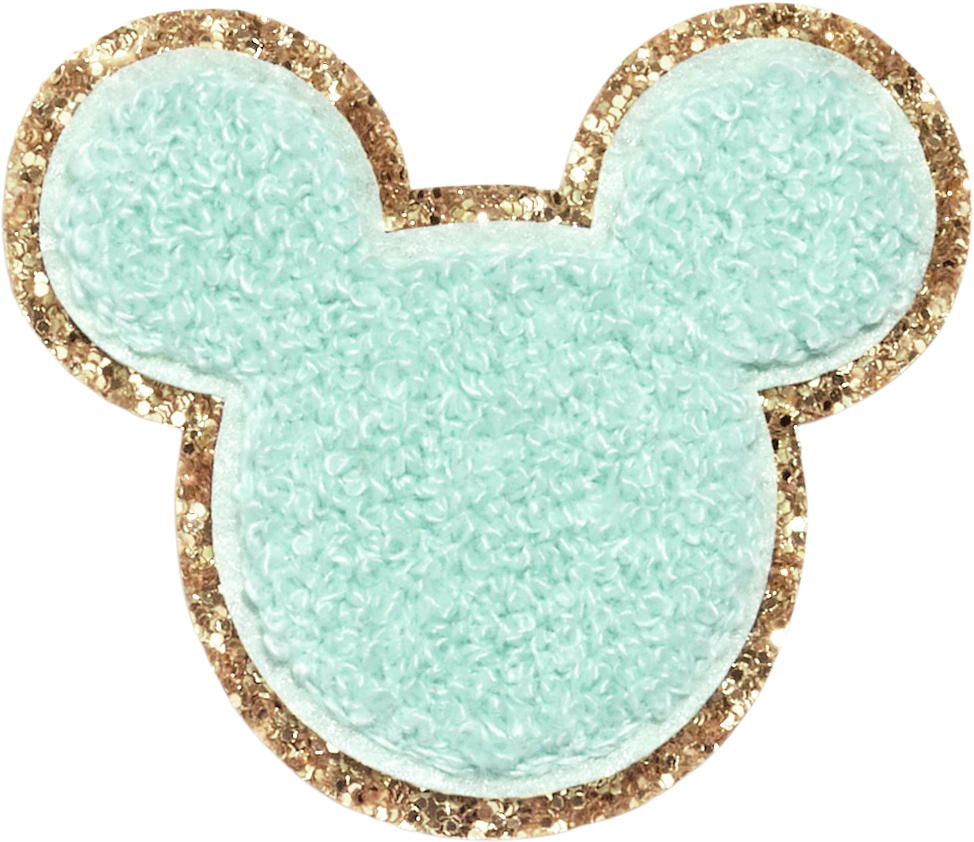 Cotton Candy Disney Mickey Mouse Glitter Patch