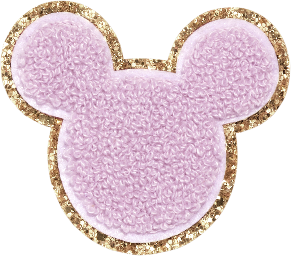 Lilac Disney Mickey Mouse Glitter Patch